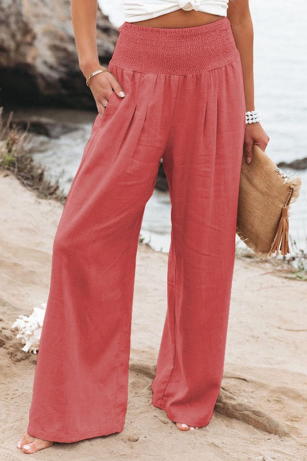 Johanna | Damen High-Waist Hosen mit weitem Bein