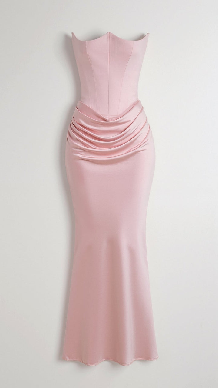 Maria | Damen Säulen Maxi Kleid für Hochzeitsgäste