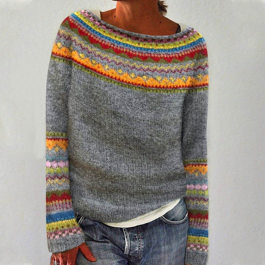 Dorothea | Damen Strickpullover mit Rundhalsausschnitt für den Alltag