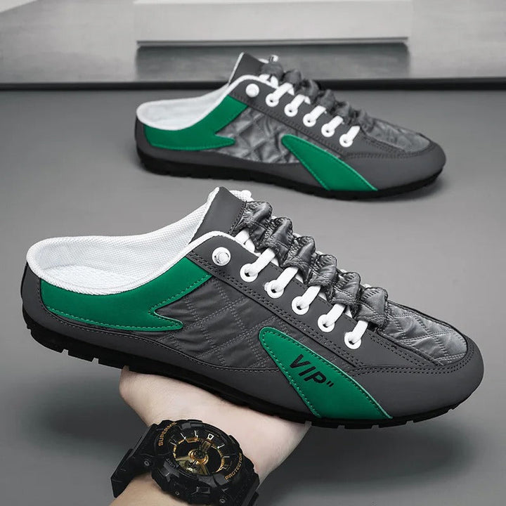 Elias | Herren Schnürlose Slip-on Sneaker-Halbschuhe mit Netzoberflächenstruktur