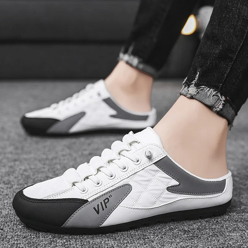 Elias | Herren Schnürlose Slip-on Sneaker-Halbschuhe mit Netzoberflächenstruktur