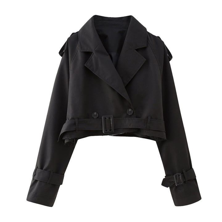 Karla | Damen Schicker kurzer Trenchcoat mit Gürtel