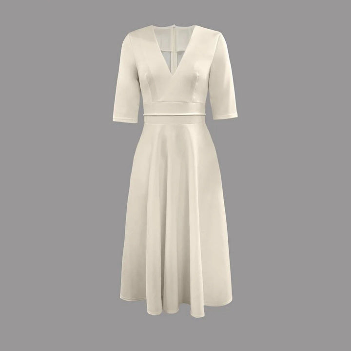 Tanja | Damen Hochzeitsgast Elegantes Ausgestelltes Midikleid