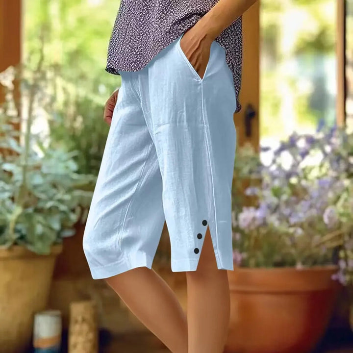 Monika | Damen Entspannte Knie Lange Hose Mit Taschen