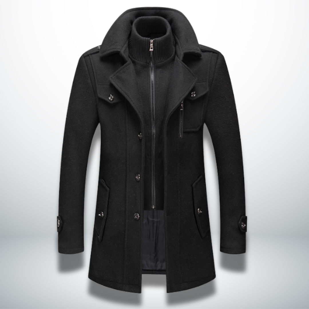 Felix | Herren Smart-Casual Mantel mit Knopfverschluss