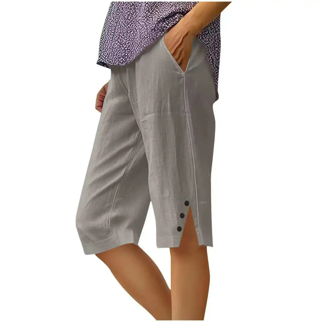 Monika | Damen Entspannte Knie Lange Hose Mit Taschen