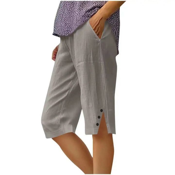Monika | Damen Entspannte Knie Lange Hose Mit Taschen