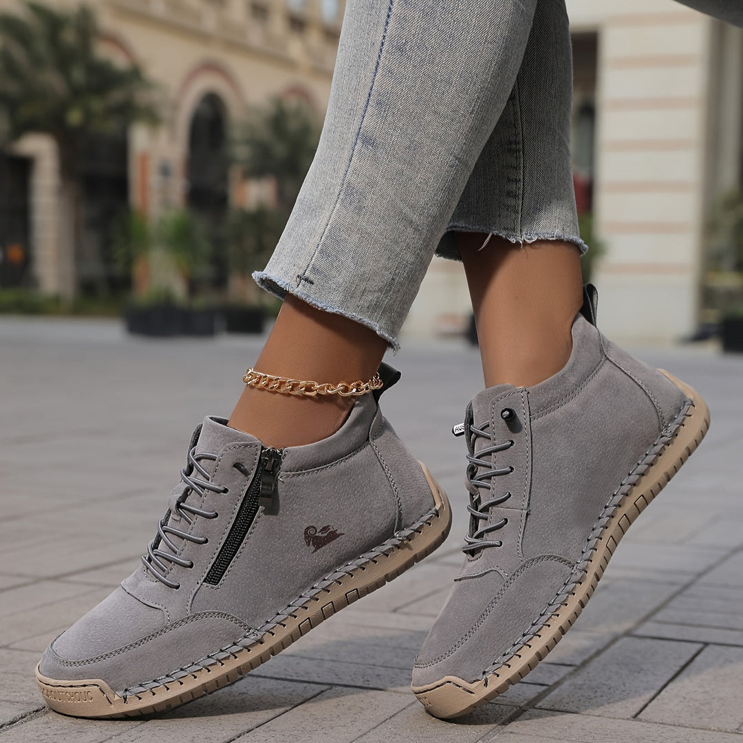 Bettina  | Damen Bequeme Schnürschuhe mit Reißverschluss