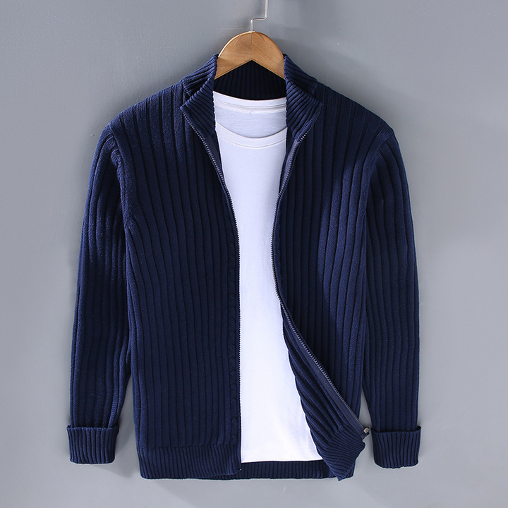 Paul | Herren Freizeit Strickcardigan mit Reißverschluss
