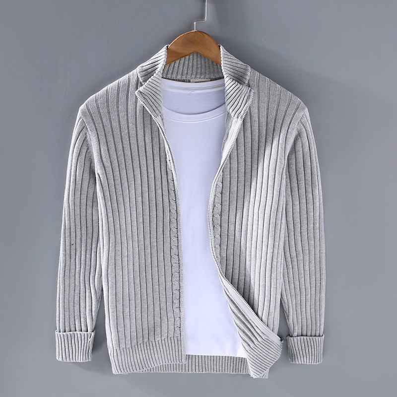 Paul | Herren Freizeit Strickcardigan mit Reißverschluss