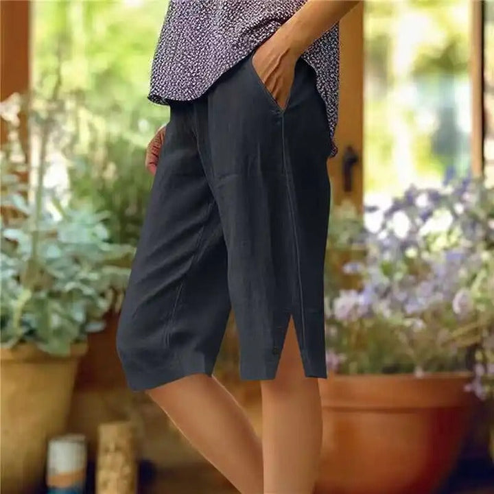 Monika | Damen Entspannte Knie Lange Hose Mit Taschen