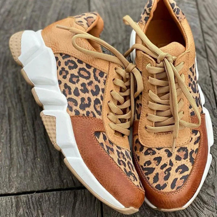 Dorothea | Damen Modische Chunky-Print-Sneaker