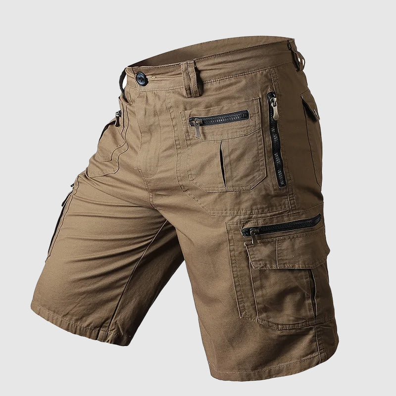 Max | Herren Reißverschluss Tasche Utility-Style Cargo-Shorts
