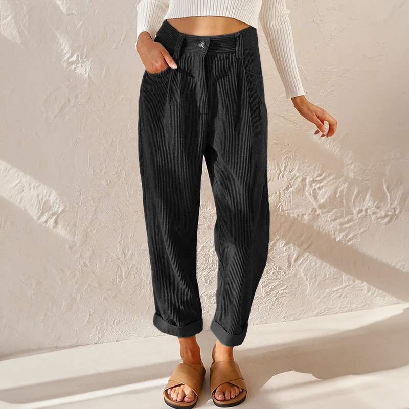 Kerstin | Damen Sommer Hose Mit Hoher Taille Und Weitem Bein