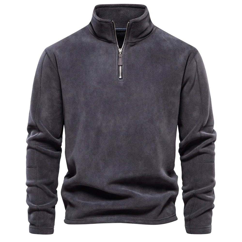Bruno | Herren Klassisches Sweatshirt mit Viertelreißverschluss am Kragen