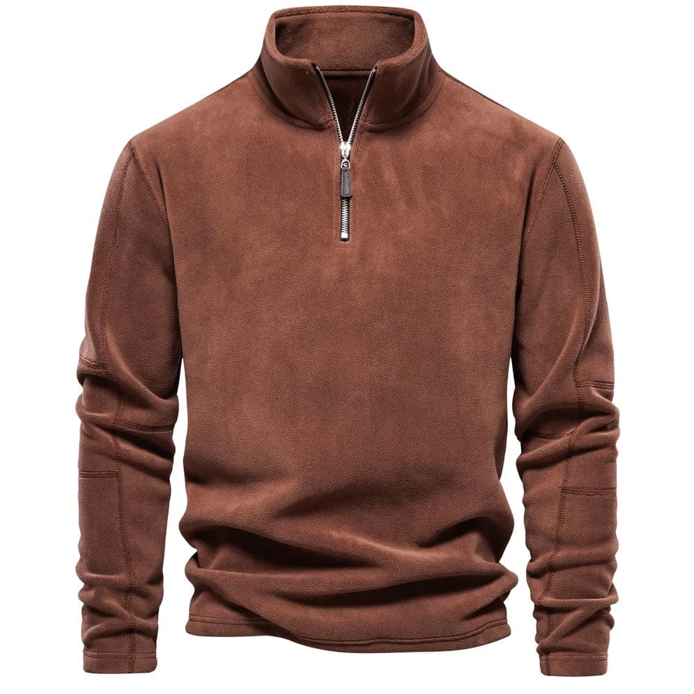 Bruno | Herren Klassisches Sweatshirt mit Viertelreißverschluss am Kragen