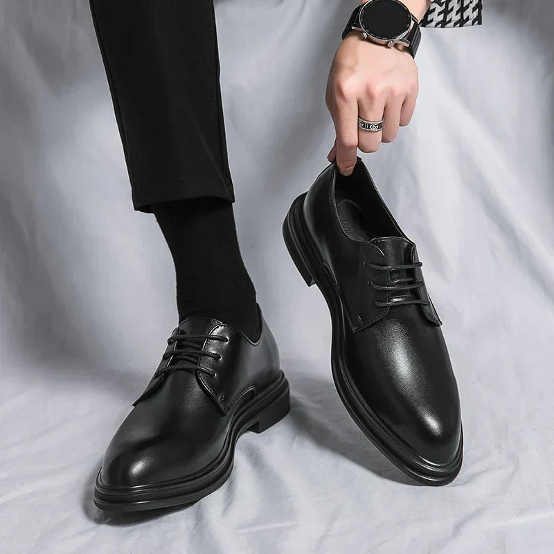 Oliver | Herren Glänzende Schnür-Derby-Schuhe