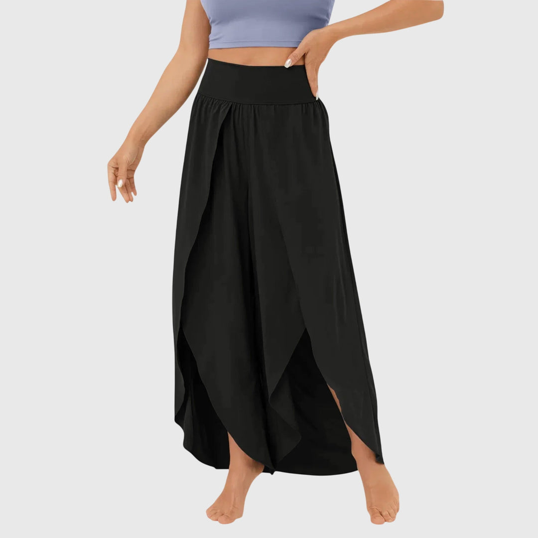 Magdalena | Damen Weit geschnittene Boho-Hose mit Schlitzdesign