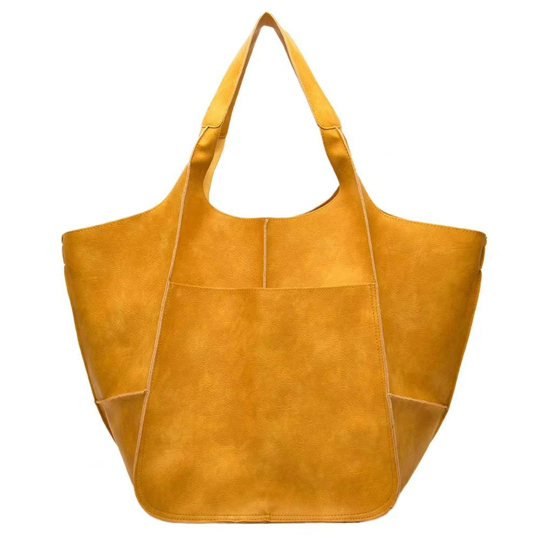 Charlotte | Übergroße Veganleder Tote Bag mit Magnetverschluss