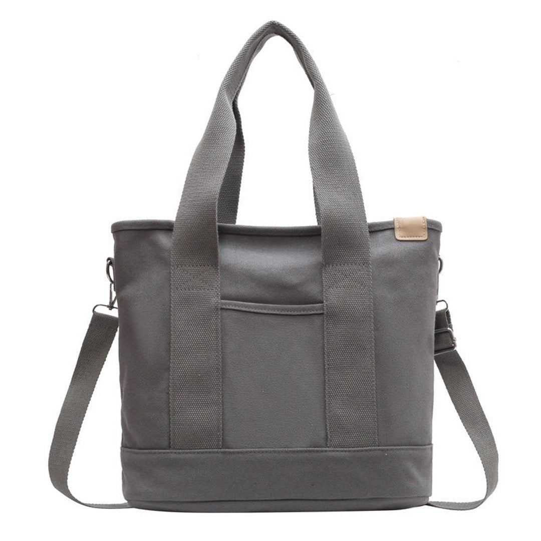 Mia | Damen Canvas Tote Bag Multifunktionale Schultertasche mit Schultergurt