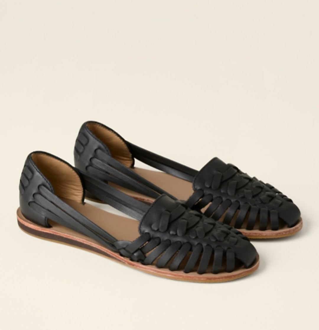 Elisabeth | Damen Comfortable Sandals Gewebte Geschlossene Flache Slip-on Schuhe