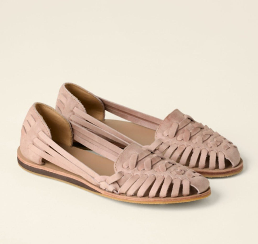 Elisabeth | Damen Comfortable Sandals Gewebte Geschlossene Flache Slip-on Schuhe