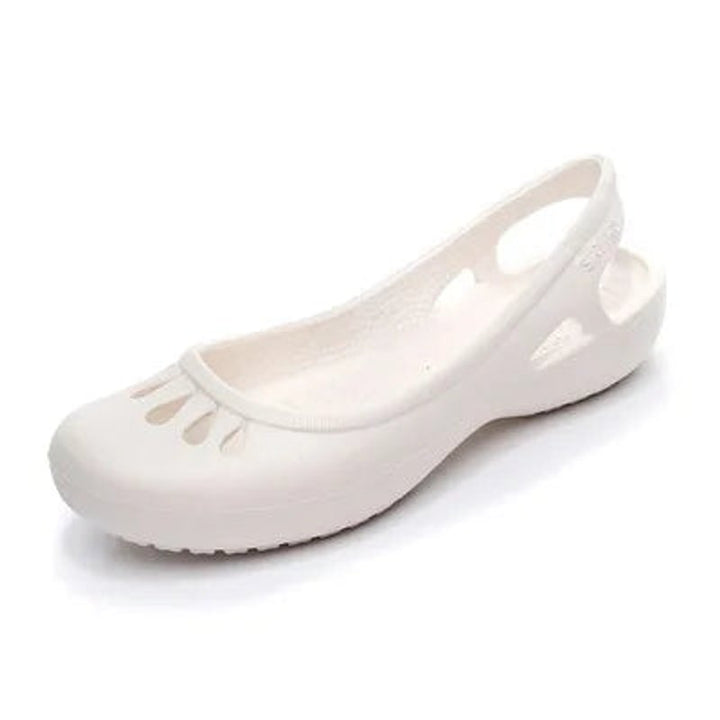 Elisabeth | Damen Comfortable Sandals Leichte Jelly-Flats Slingback Ausschnitt