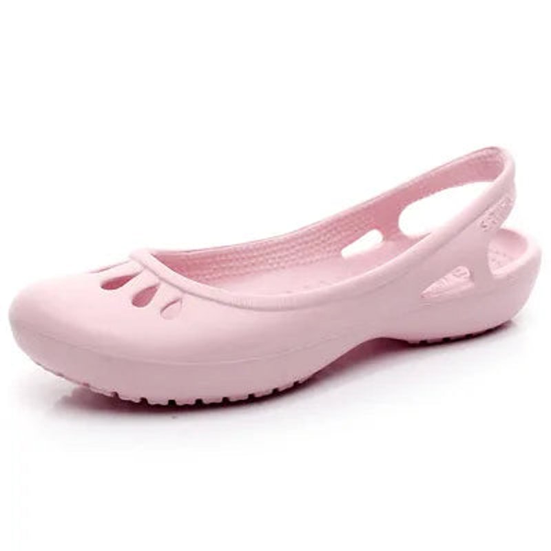 Elisabeth | Damen Comfortable Sandals Leichte Jelly-Flats Slingback Ausschnitt