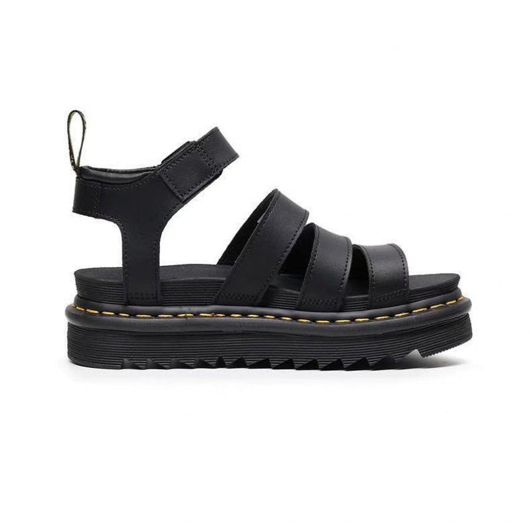 Hannah | Damen Comfortable Sandals Plateau Riemchensandalen Schnallenverschluss