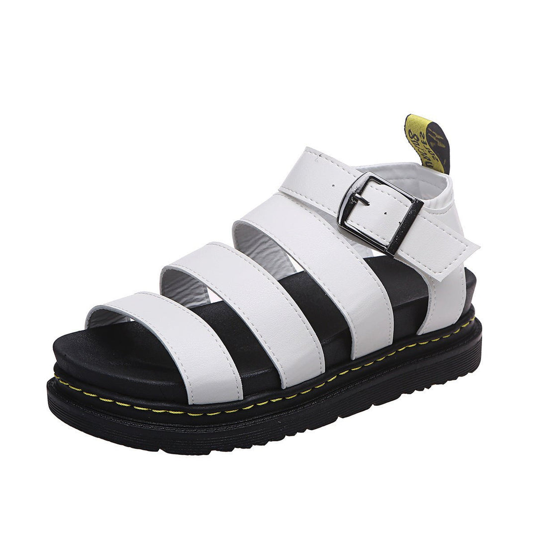 Hannah | Damen Comfortable Sandals Plateau Riemchensandalen Schnallenverschluss