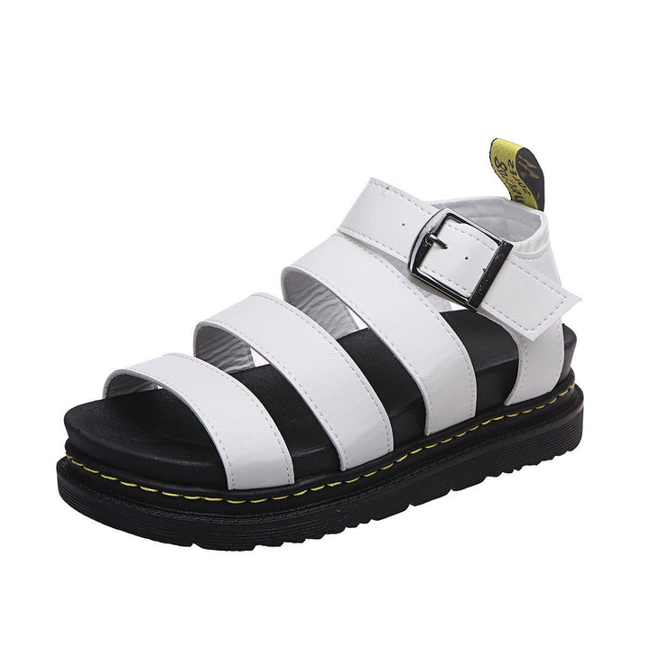 Hannah | Damen Comfortable Sandals Plateau Riemchensandalen Schnallenverschluss