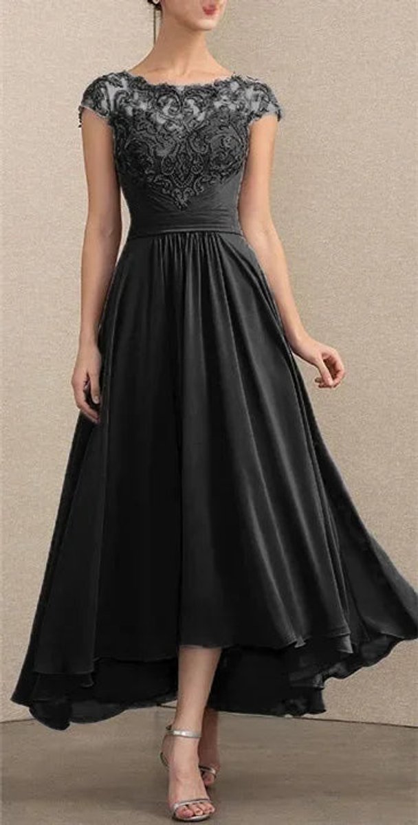 Elisabeth | Damen Elegant Spitzen Chiffon Abendkleid Formal Maxi Kleid