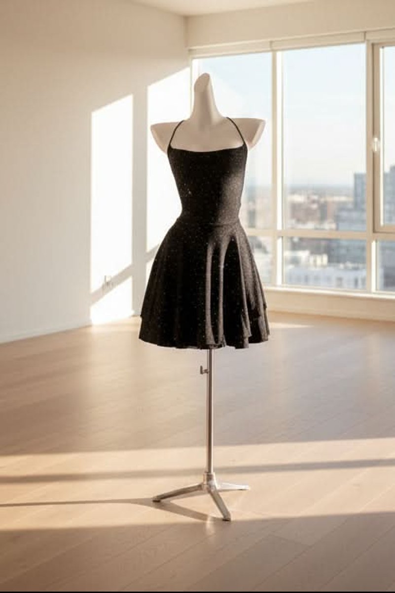 Marlene | Damen Glitzer Pailletten Cocktailkleid Ausgestelltes Minikleid