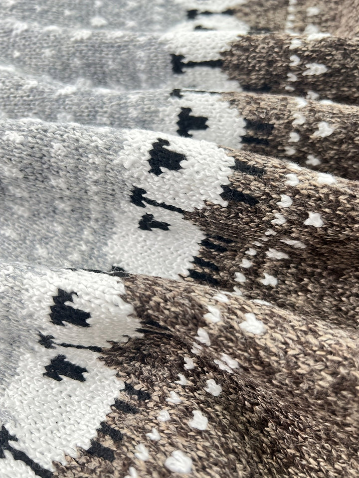 Johanna | Damen Grobstrick-Pullover mit Schaf-Jacquardmuster