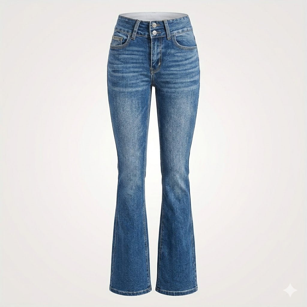 Annika | Damen High-Waist Flared Jeans mit figurbetontem Schnitt