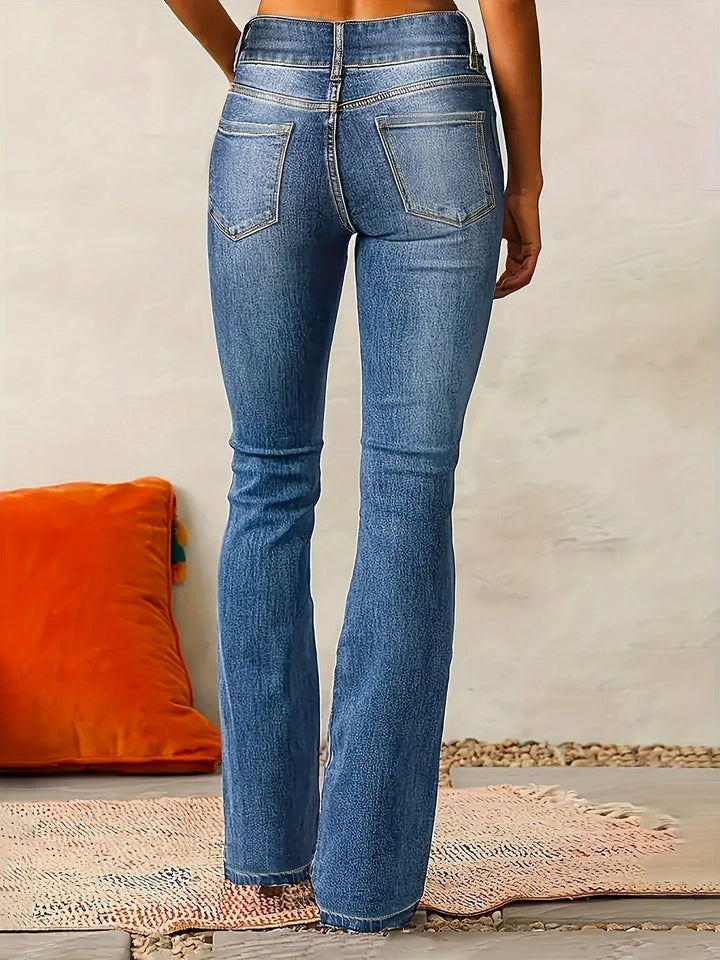 Annika | Damen High-Waist Flared Jeans mit figurbetontem Schnitt