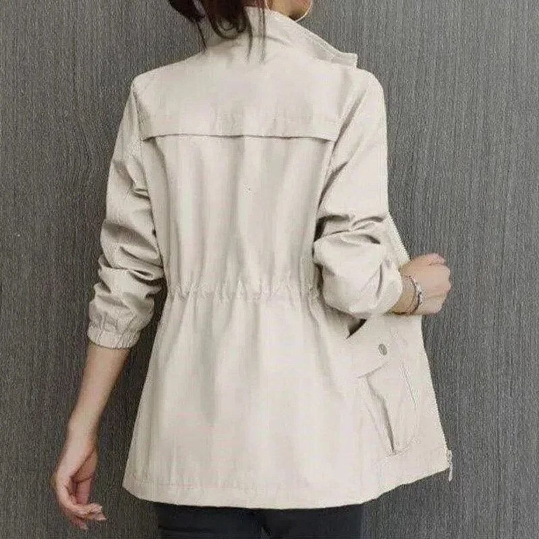 Luisa | Damen Kurzjacke leichte atmungsaktive Übergangsjacke mit Reißverschluss