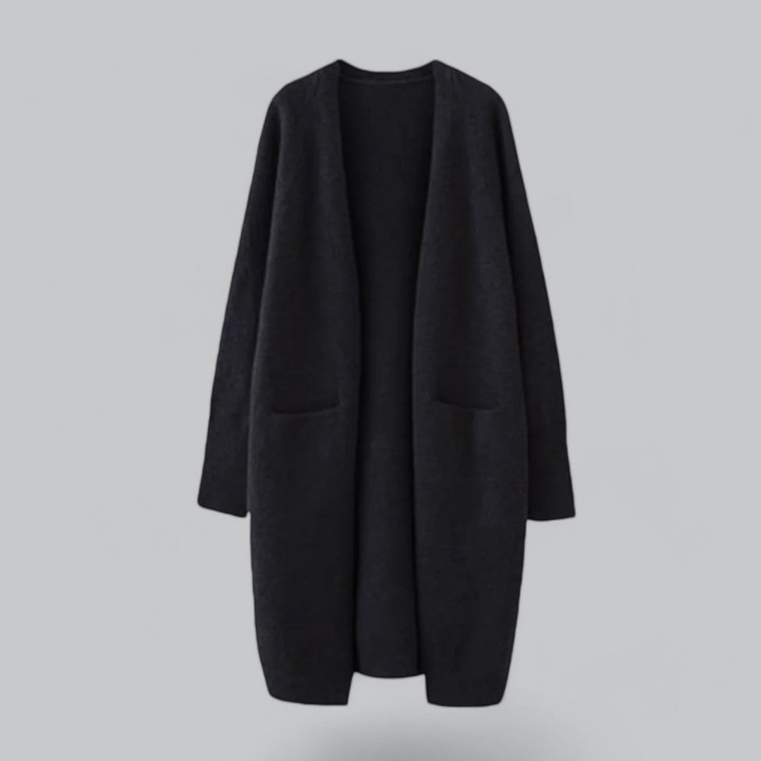 Clara | Damen Langer Oversized Kaschmir Strick Cardigan