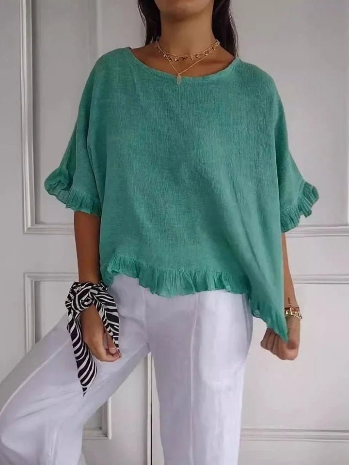 Elisabeth | Damen Leichte Rüschen Bluse