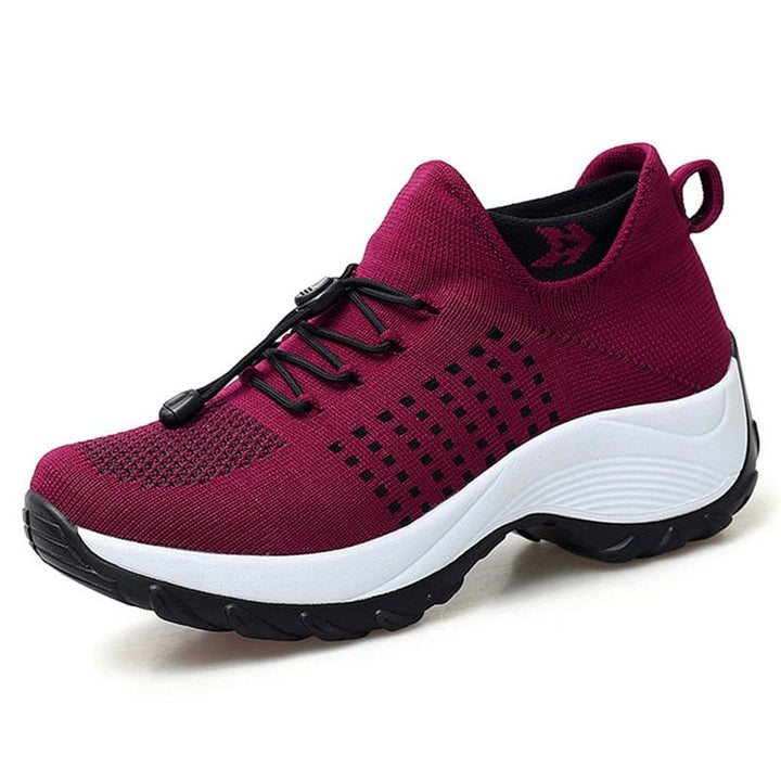 Lena | Damen Orthopädische Gedämpfte Schnürsenkel Plateau-Sneaker