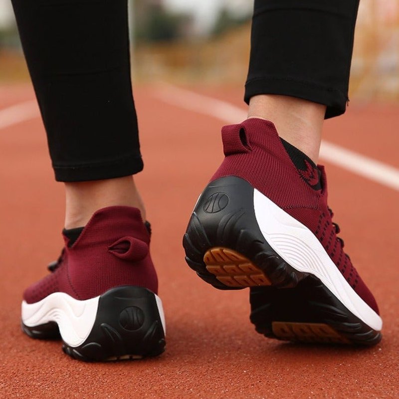 Lena | Damen Orthopädische Gedämpfte Schnürsenkel Plateau-Sneaker