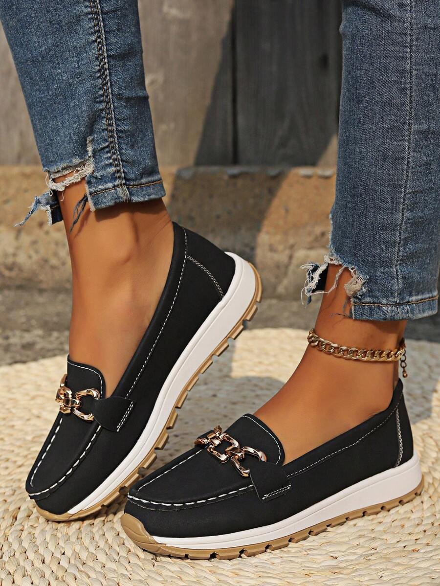 Leonie | Damen Orthopädische Rutschfeste Slipper mit Golddetail