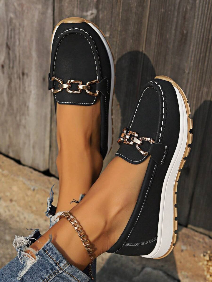 Leonie | Damen Orthopädische Rutschfeste Slipper mit Golddetail