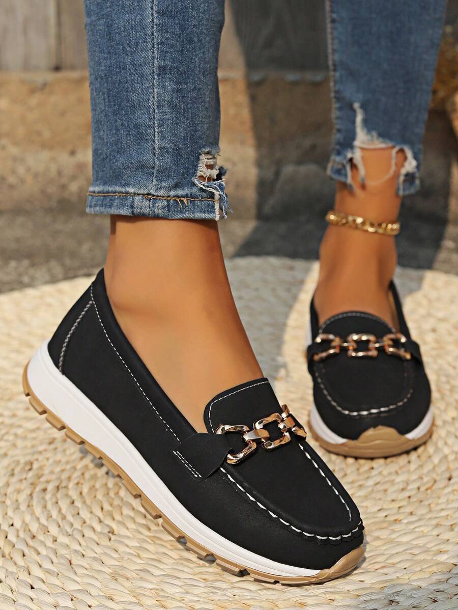Leonie | Damen Orthopädische Rutschfeste Slipper mit Golddetail