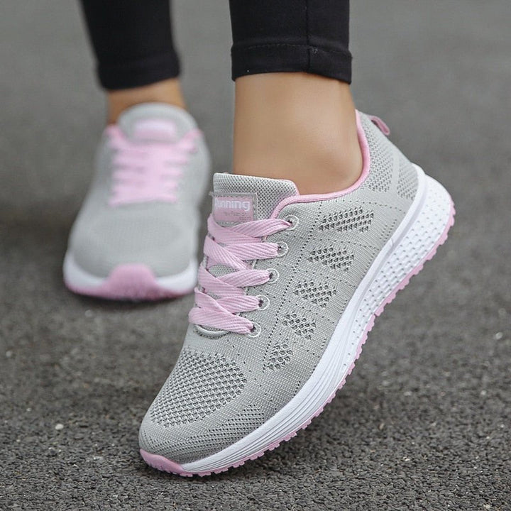 Leonie | Damen Orthopädische Schnürsenkel-Sneaker Atmungsaktives Strickobermaterial