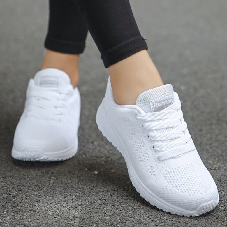 Leonie | Damen Orthopädische Schnürsenkel-Sneaker Atmungsaktives Strickobermaterial