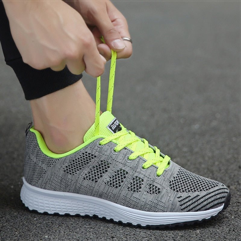 Leonie | Damen Orthopädische Schnürsenkel-Sneaker Atmungsaktives Strickobermaterial