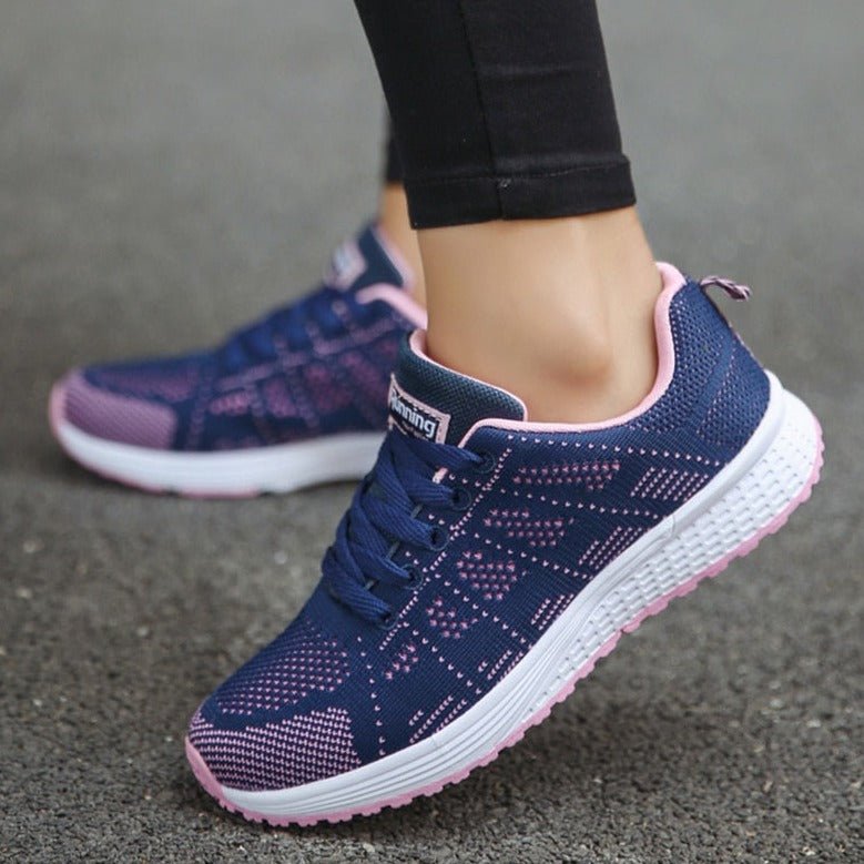 Leonie | Damen Orthopädische Schnürsenkel-Sneaker Atmungsaktives Strickobermaterial