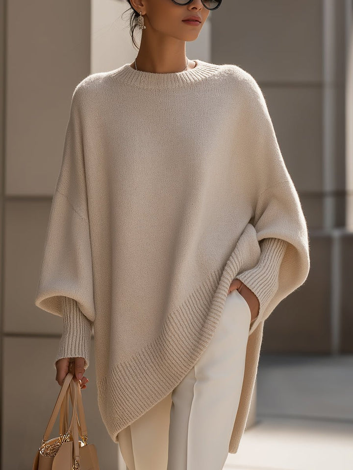 Charlotte | Damen Oversized Fledermausarm Strick Sweater