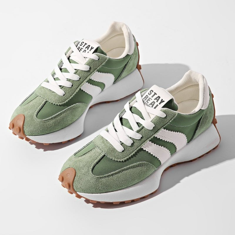 Annika | Damen Retro Platform Chunky Sneakers mit Schnürung